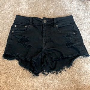 American Eagle Black High Rise Festival Shorts